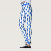 Kunstdeco-element in diepe blauwe Leggings (Links)