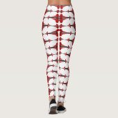 Kunstdeco-element in diepe rode Leggings (Achterkant)