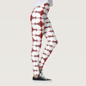 Kunstdeco-element in diepe rode Leggings (Rechts)