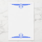 Kunstdeco-element in donkerblauw voedseletiket voedselcontainer etiket (Enkel label)