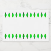 Kunstdeco-element in het etiket van groene levensm (Enkel label)