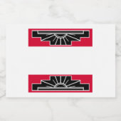 Kunstdeco-element in het rood-voedseletiket voedselcontainer etiket (Enkel label)