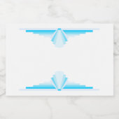 Kunstdeco-element in lichtblauw voedselcontainer etiket (Enkel label)