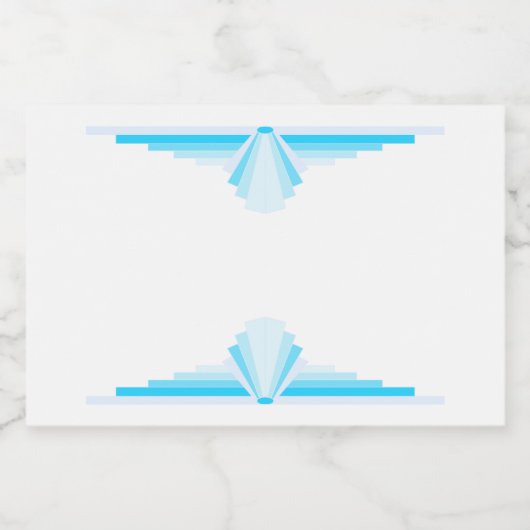 Kunstdeco-element in lichtblauw voedselcontainer etiket (Enkel label)