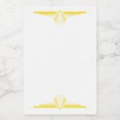 Kunstdeco-element in lichtgeel voedselcontainer etiket (Enkel label)