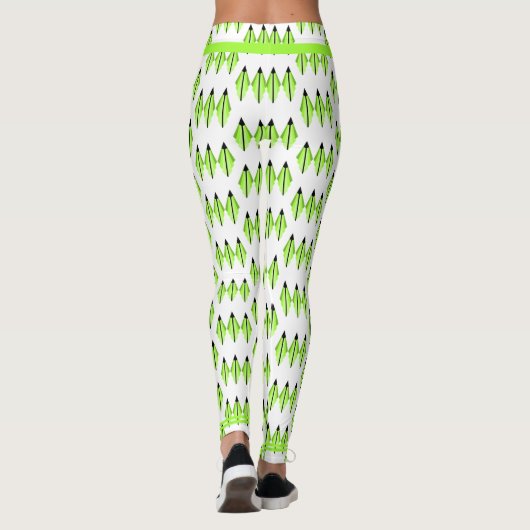 Kunstdeco-element in lichtgroene Leggings (Achterkant)