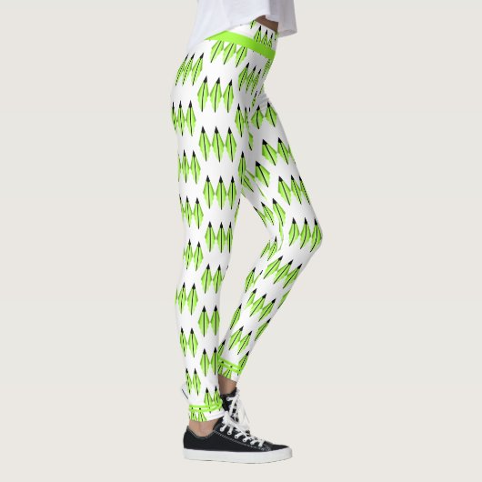 Kunstdeco-element in lichtgroene Leggings (Rechts)