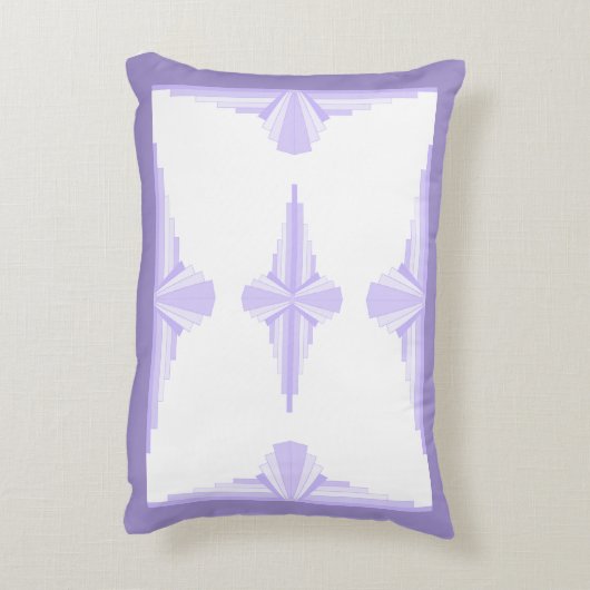 Kunstdeco-element in lila en paars accent kussen (Achterkant (Verticaal))