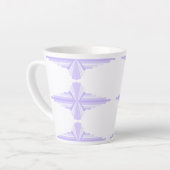 Kunstdeco-element in lila en paars latte mok (Linkerhoek)