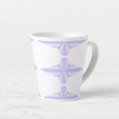 Kunstdeco-element in lila en paars latte mok (Rechterhoek)