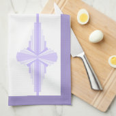 Kunstdeco-element in lila en paars theedoek (Quarter Fold)