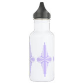 Kunstdeco-element in lila en paars waterfles  (Links)