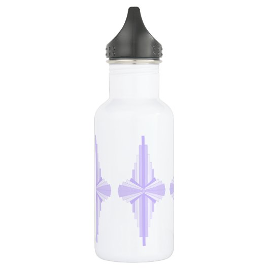 Kunstdeco-element in lila en paars waterfles (Links)