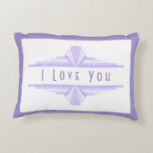 Kunstdeco-element in lila en paarse Accent Cushion Accent Kussen (Achterkant)