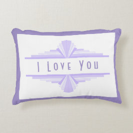 Kunstdeco-element in lila en paarse Accent Cushion Kussen