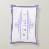 Kunstdeco-element in lila en paarse Accent Cushion Kussen (Achterkant (Verticaal))