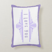 Kunstdeco-element in lila en paarse Accent Cushion Kussen (Voorkant(Verticaal))