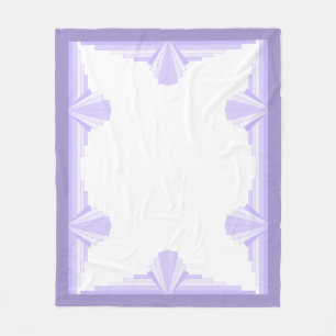 Kunstdeco-element in lila en paarse vlootswand fleece deken