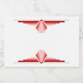 Kunstdeco-element in rood voedselcontainer etiket (Enkel label)