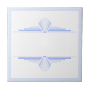 Kunstdeco-elementen in blauw van zacht cornbloem tegeltje