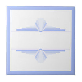 Kunstdeco-elementen in blauw van zacht cornbloem tegeltje