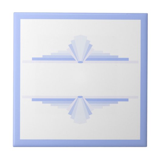 Kunstdeco-elementen in blauw van zacht cornbloem tegeltje (Voorkant)