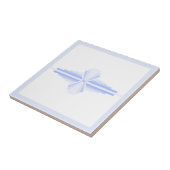 Kunstdeco-elementen in blauw van zacht cornbloem tegeltje (Zijkant)