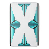 Kunstdeco-elementen in blauwgroen groen badmat (Voorkant Verticaal)