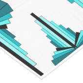 Kunstdeco-elementen in blauwgroen groen korte tafelloper (Hoek)