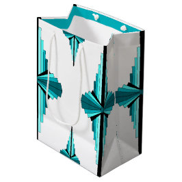 Kunstdeco-elementen in blauwgroen groen medium cadeauzakje