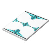 Kunstdeco-elementen in blauwgroen groen notitieblok (Linkerzijde)