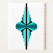 Kunstdeco-elementen in blauwgroen groen planner (Achterkant)