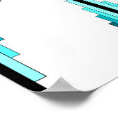 Kunstdeco-elementen in blauwgroen groen poster (Hoek)