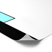 Kunstdeco-elementen in blauwgroen groen poster (Hoek)