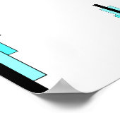 Kunstdeco-elementen in blauwgroen groen poster (Hoek)