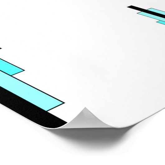 Kunstdeco-elementen in blauwgroen groen poster (Hoek)