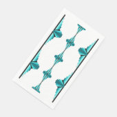 Kunstdeco-elementen in blauwgroen groen servet (Hoek)