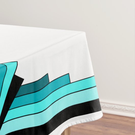 Kunstdeco-elementen in blauwgroen groen tafelkleed (Voorbeeld)