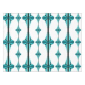 Kunstdeco-elementen in blauwgroen groene tableclot tafelkleed (Voorkant (Horizontaal))
