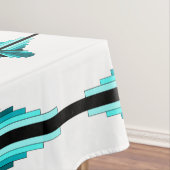 Kunstdeco-elementen in blauwgroen groene tableclot tafelkleed (Voorbeeld)