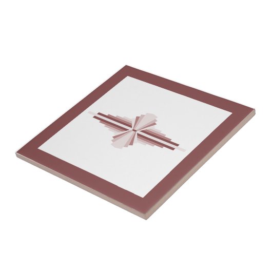 Kunstdeco-elementen in bruin tegeltje (Zijkant)