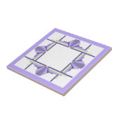 Kunstdeco-elementen in citroenen en paars tegeltje (Zijkant)