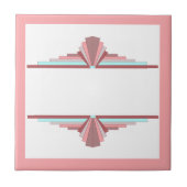 Kunstdeco-elementen in donker roos en blauw tegeltje (Voorkant)