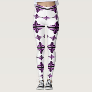 Kunstdeco-elementen in donkere leggings