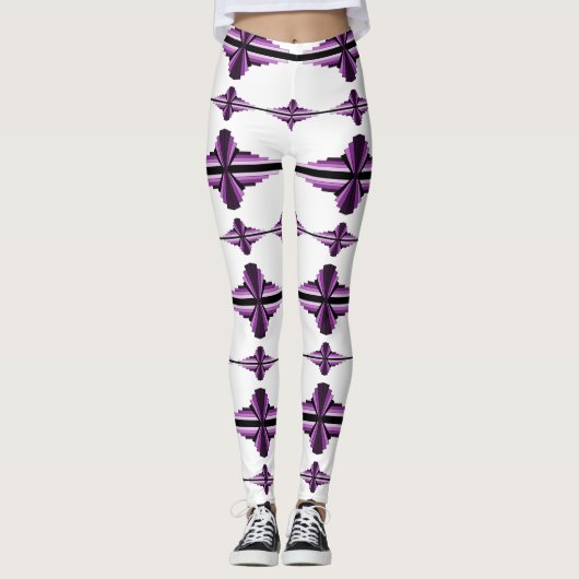 Kunstdeco-elementen in donkere leggings (Voorkant)