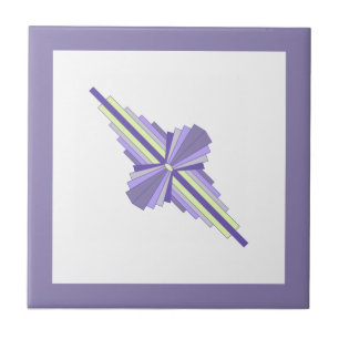 Kunstdeco-elementen in druiven, citroenen en lila tegeltje