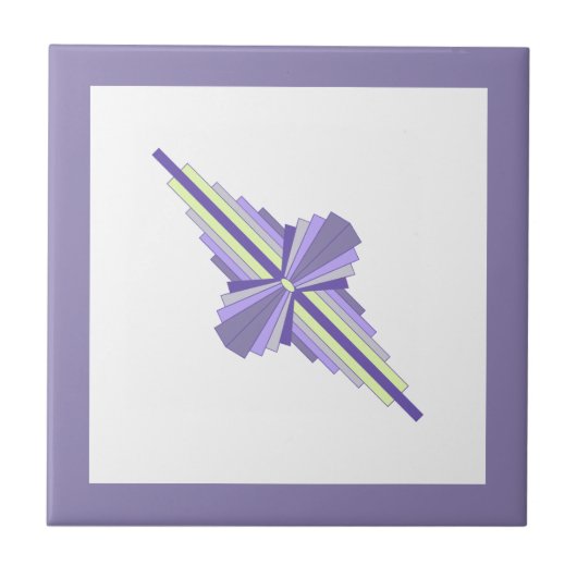 Kunstdeco-elementen in druiven, citroenen en lila tegeltje (Voorkant)