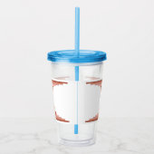 Kunstdeco-elementen in een roos goudpalet acryl drinkbeker (Rechts)