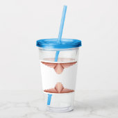 Kunstdeco-elementen in een roos goudpalet acryl drinkbeker (Achterkant)