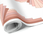 Kunstdeco-elementen in een roos goudpalet cadeaupapier (Rol Hoek)